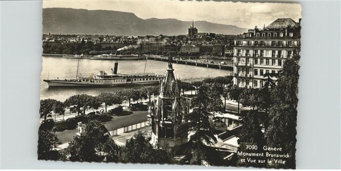 Schiffe Ships Navires Geneve Monument Brunswick