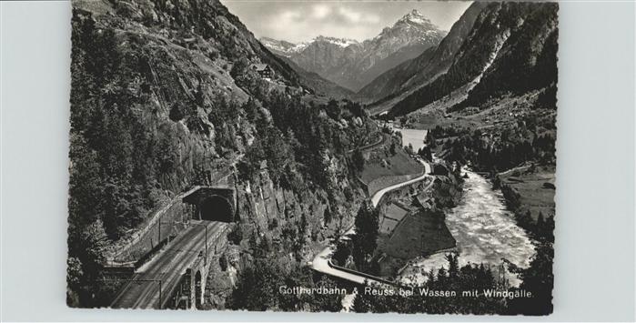 Eisenbahn Gotthardbahn Reuss Wassen Windgälle