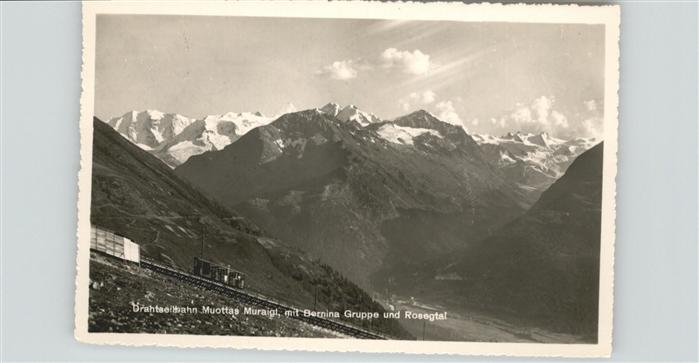 Eisenbahn Drahtseilbahn Muottas Muraigl