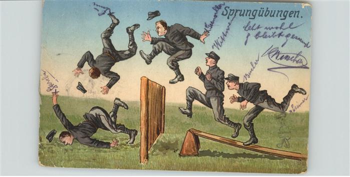 Militaria Humor Sprungübungen