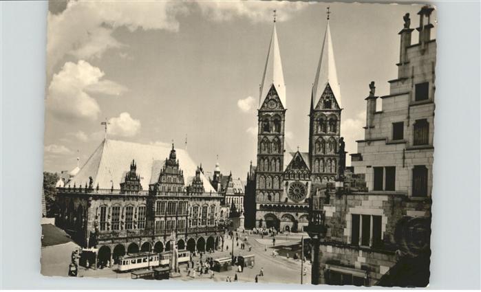 Strassenbahn Kirche Bremen Marktplatz