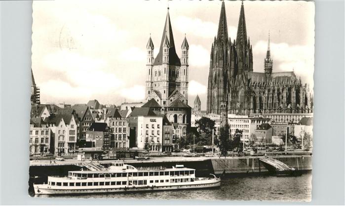 Dampfer Binnenschifffahrt Köln Dom