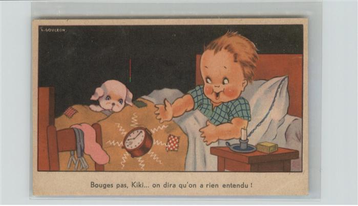 Gougeon Kind Hund Wecker Uhr