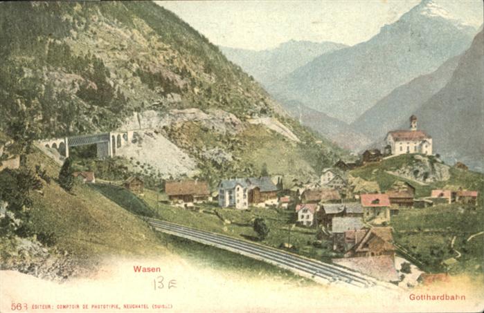 Eisenbahn Gotthardbahn Wasen
