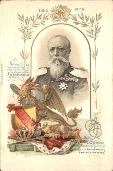 Adel Baden Grossherzog Friedrich von Baden Adler K