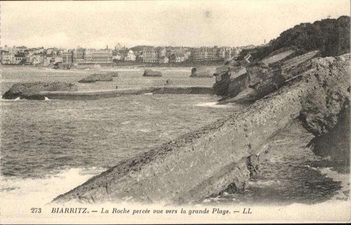 Biarritz Pyrenees Atlantiques la Roche percee Plage