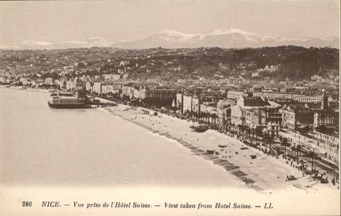 Nice Alpes Maritimes Vue prise de l Hotel Suisse