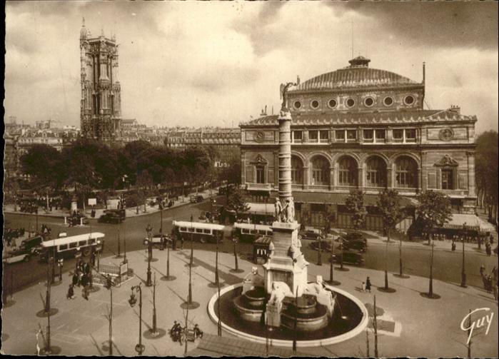 Paris Place du Chatelet La Tour Saint-Jacques