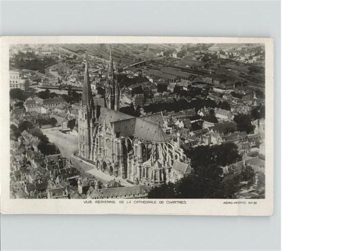 Chartres 28 vue aerienne