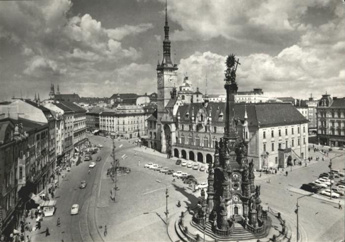Olomouc Friedensplatz Rathaus Dreifaltigkeitssä