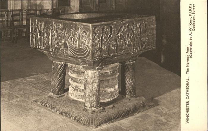 Winchester Cathedral Norman Font