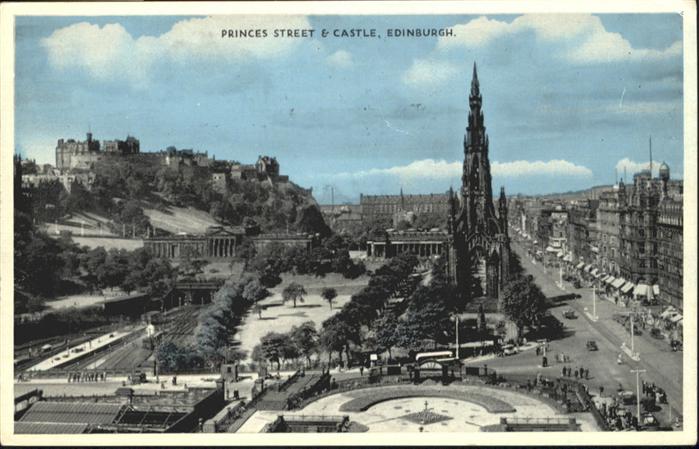Edinburgh Scotland Princes Street Castle