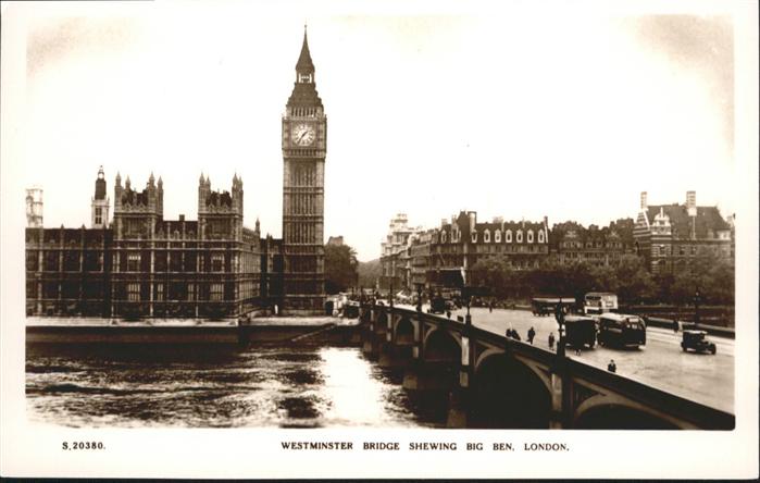 London Westminster Bridge Shewing Big Ben