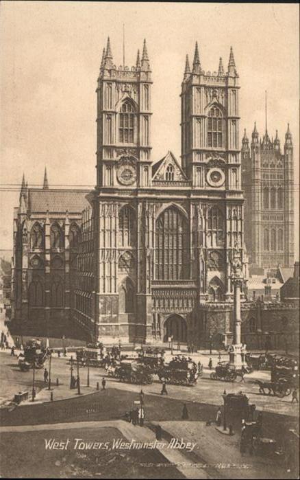 London West Towers Westminster Abbey Kutsche