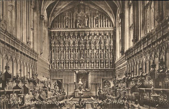 Oxford Oxfordshire Magdalen College Chapel