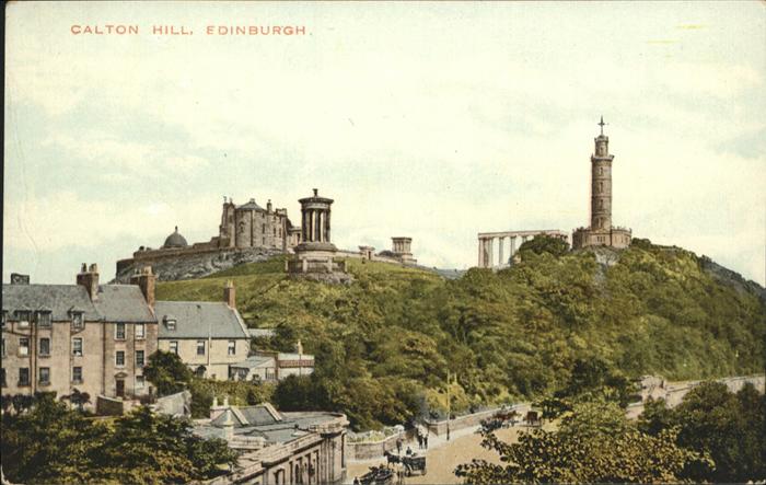 Edinburgh Scotland Calton Hill Kutsche