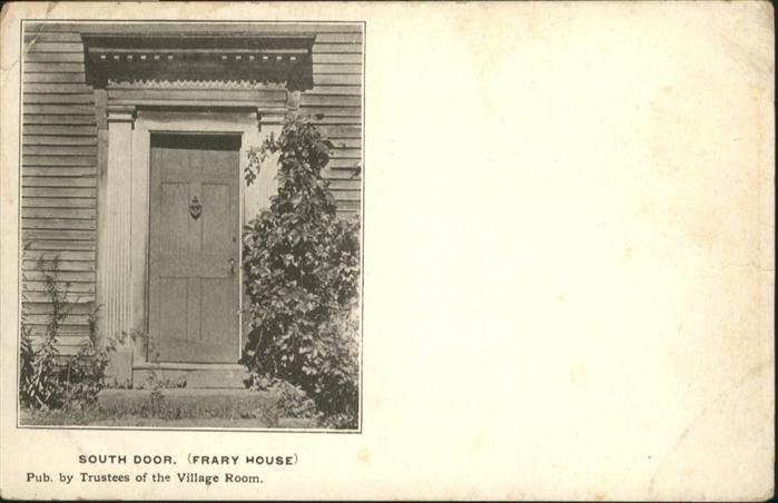 London [?] South Door Trustees Village Room