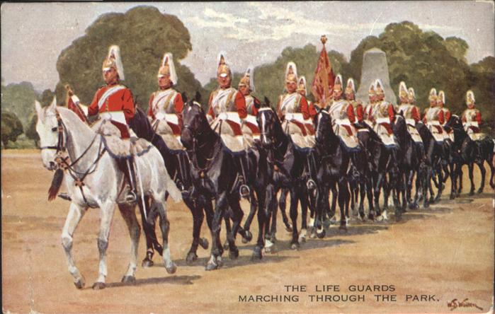 London Life Guards Marching Through Pferde