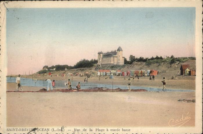 Saint-Brevin-l Ocean Loire Atlantique Plage maree basse