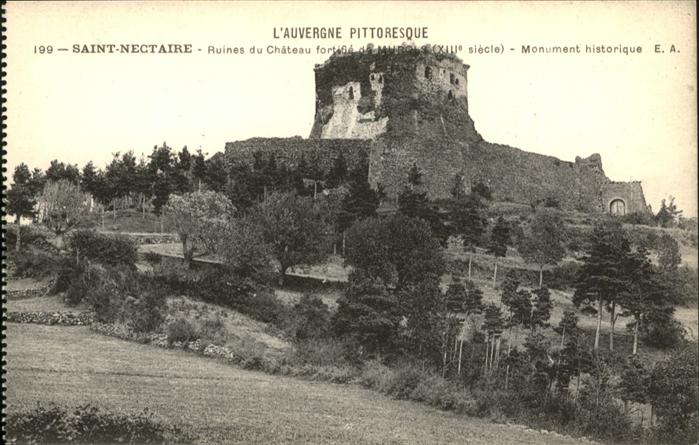 Saint-Nectaire Puy de Dome Ruines du Chateau