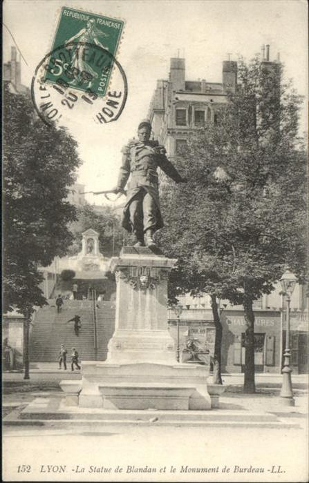 Lyon France Statue Blandan Monument de Burdeau