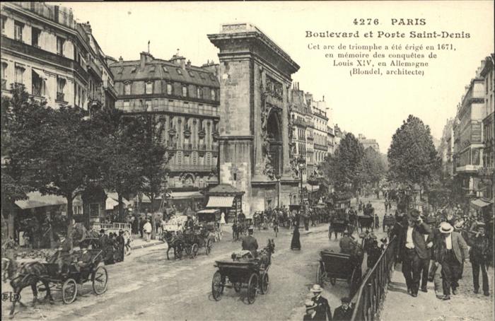 Paris Boulevard Poste Saint Denis Kutsche