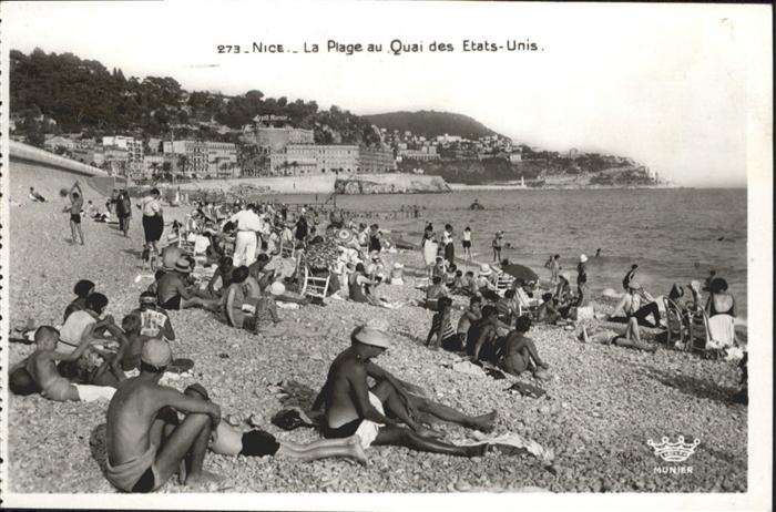 Nice Alpes Maritimes Plage Quai Etats Unis