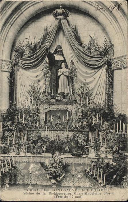 Saint-Sauveur-le-Vicomte Statue Bienheureuse Marie Madeleine