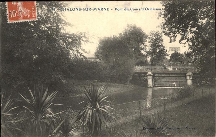 Chalons-en-Champagne Marne Pont Cours Ormesson