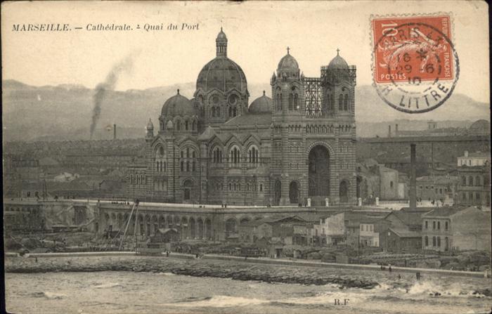 Marseille Bouches-du-Rhone Cathedrale Quai Port