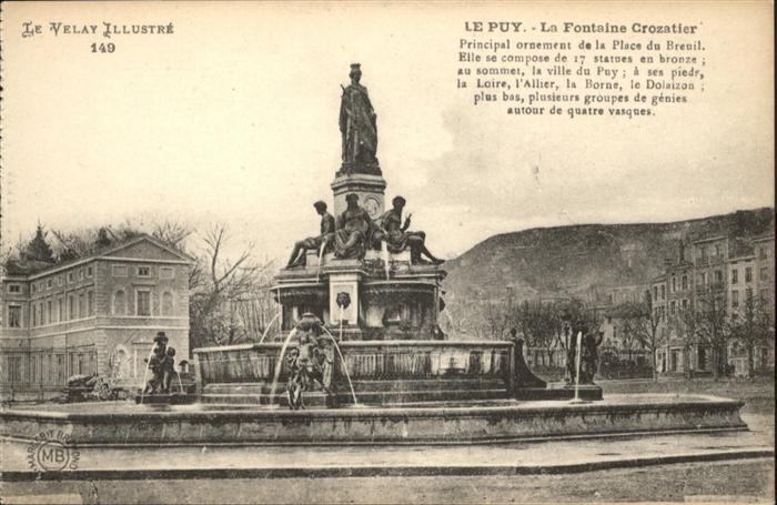 Le Puy-en-Velay Brunnen Place Breuil