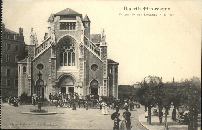 Biarritz Pyrenees Atlantiques Eglise Sainte Eugenie Pferd