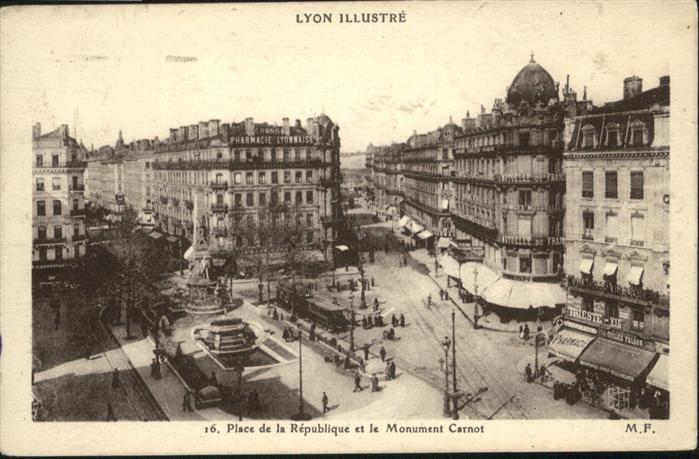 Lyon France place Republique Monument Carnot