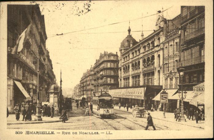 Marseille Bouches-du-Rhone Rue Noailles Strassenbahn