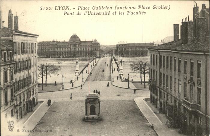 Lyon France Place Gailleton Pont