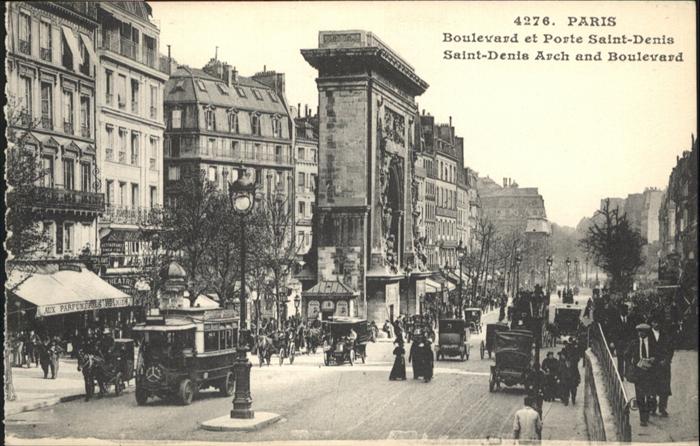 Paris Boulevard Porte Saint Denis Kutsche