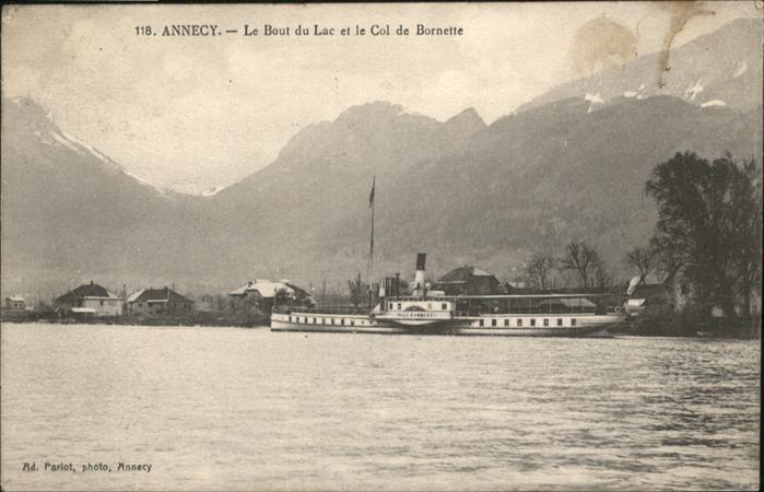 Annecy Haute-Savoie Lac Col de Bornette Schiff