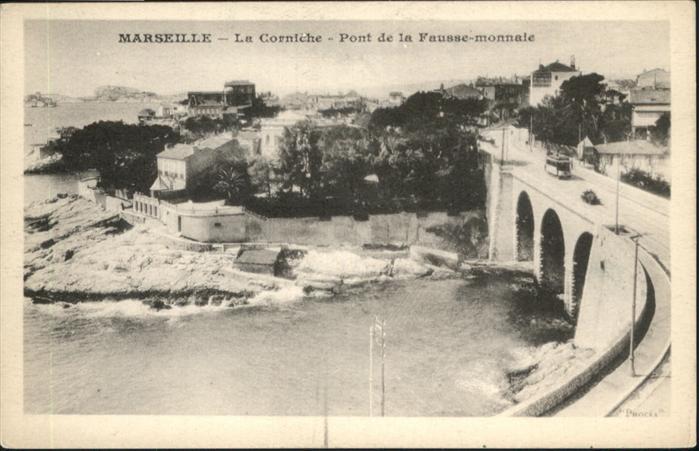 Marseille Bouches-du-Rhone Pont Fausse monnale Strassenbahn