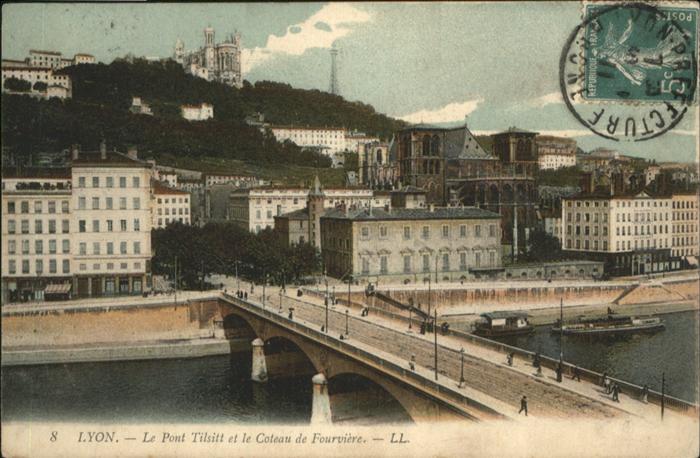 Lyon France Pont Tilsitt Schiff