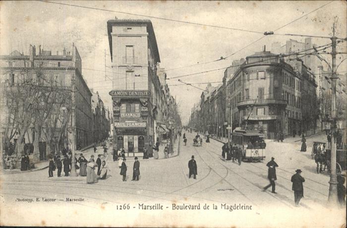 Marseille Bouches-du-Rhone Boulevard Magdeleine Strassenbahn