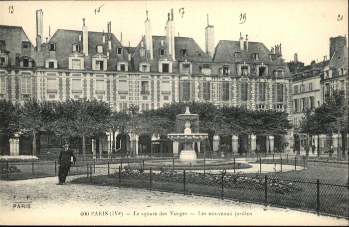 Paris Square des Vosges
Nouveaux jardins