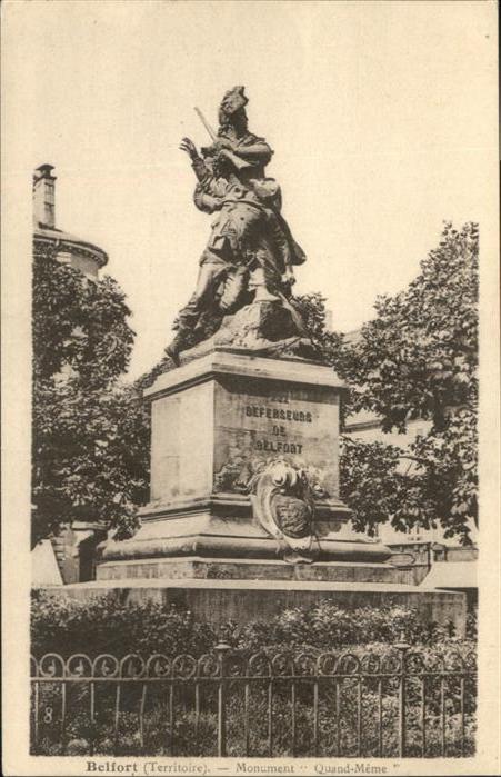 Belfort Alsace Monument 'quand-Meme