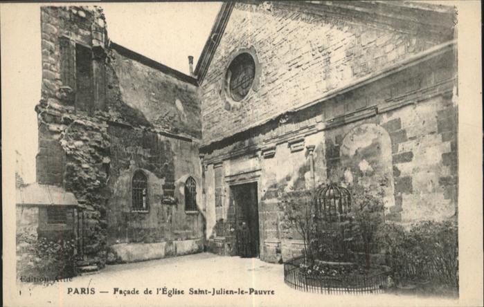 Paris Pacade de L_Eglise St.-Julien-le-pauvre