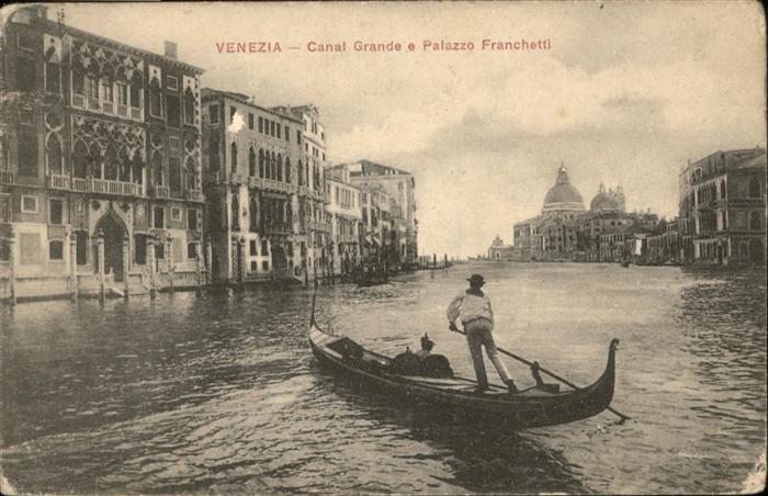 Venezia Venedig Canal Grande e Palazzo Franchetti