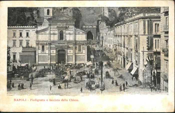 Napoli Neapel Piedigrotta e facciata della Chiesa