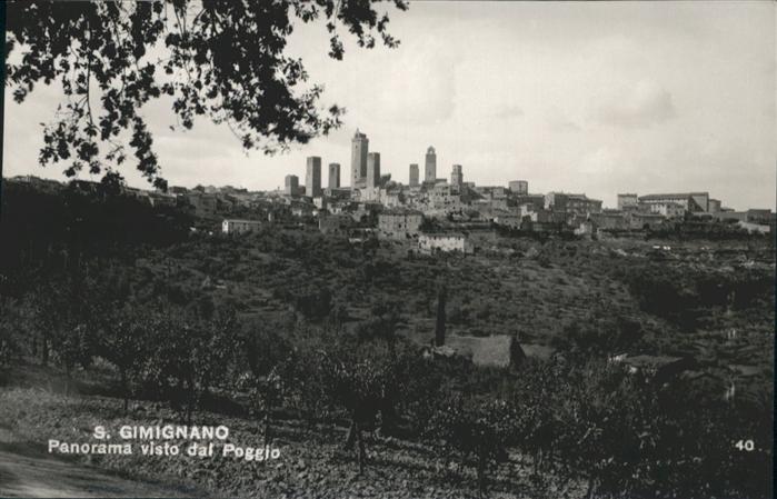 San Gimignano Panorama visto dal Poggio