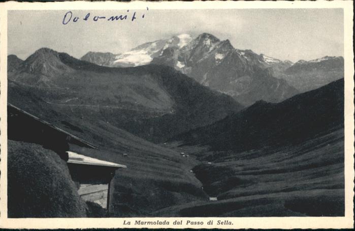 Dolomiti La Marmolada dal Passo di Sella