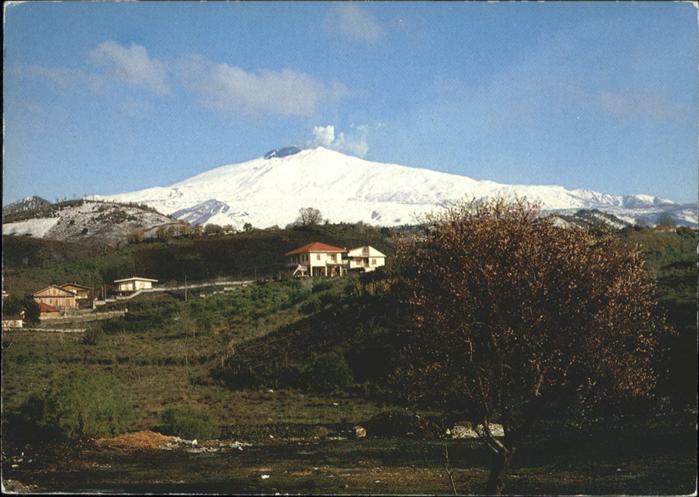 Etna Vulcano Veduta invernale aetna