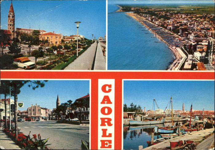 Caorle Venezia Strand Luftbild Fischerhafen