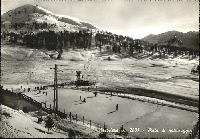 Sestriere Pista di pattinaggio Schneepiste Winter